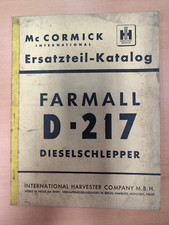 ORIGINAL MC Cormick Farmall D 217 Ersatzteil Katalog Ersatzteilliste K52