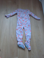 süßer weicher Flanell Carters 5 T ca 110 Füchse Overall mit Fuß Schlafanzug