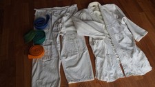 Judo - Anzug, weiss, Gr. 180 mit 4 Gürteln