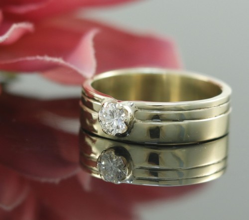 Brillant gold ring - brillant,