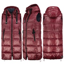 Fresh Made Lange Stepp weste Übergangs Herbst Frühlings Windbreaker Jacke