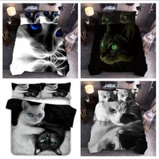 3D Schwarze Weiße Katze