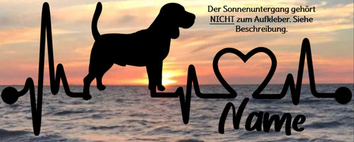 Aufkleber hund beagle - aufkleber,