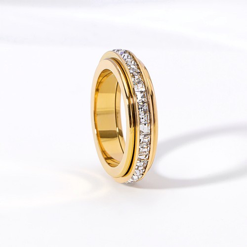 Drehbarer ring aus edelstahl - ring,
