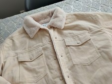 Primark, Gefütterte Cord Winter Jacke, Herren, Gr. 46, Oversize Farbe Milchshake