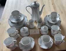 Kaffeeservice Königl. pr. Tettau Porzellan 12 Gedecke - 41 Teile