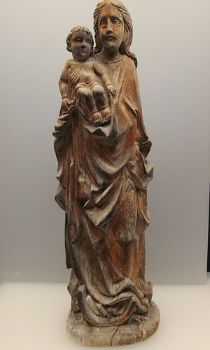 Antike sichelmond muttergottes - antike,
