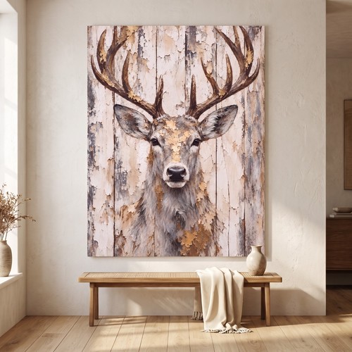 Wandbild hirsch geweih - geweih, –