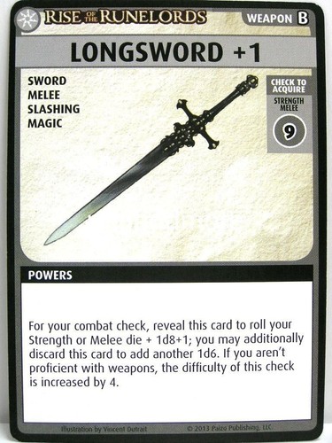 Pathfinder adventure card game - card,