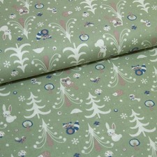 Patchworkstoff- Tiere im Wald