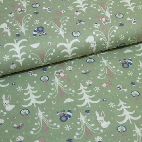 Patchworkstoff tiere wald - im,
