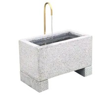 Gartenbrunnen Salzburg mit Wasserhahn aus Granit/Metall 60 x 72 x 35 cm, Dehner
