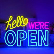 LED Schild We Are Open Neon