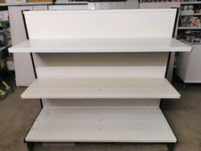 Regal Metall weiss Steckregal individuell bestückbar Ladenregal Ladeneinrichtung