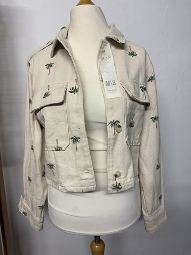 Damen jeans jacke beige - beige, mit