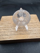 Bergkristall,Donut, 30mm Edelstein Anhänger.