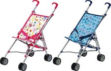 Puppen Buggy Puppenwagen Puppenzubehör Puppenbuggy 2-fach SORTIERT Amia NEU