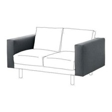IKEA NORSBORG Bezüge für 2 Armlehnen - Finnsta dunkelgrau 903.041.82