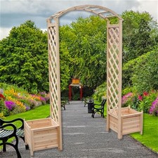 Rosenbogen Holz Pergola