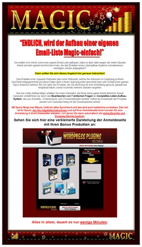 Listenaufbau magic generator - listenaufbau,
