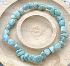 Larimar Armband Splitterarmband Stretcharmband Edelstein Kristall Heilstein 6mm
