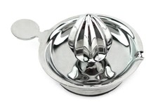 TigerTie - kleine massive Edelstahl Zitruspresse mit rutschfeste Auflage und Box