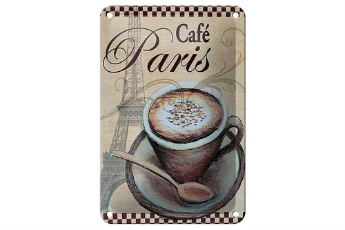 Blechschild paris 12x18 - blechschild,