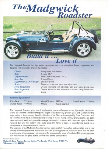 Madgwick roadster kit car - madgwick,