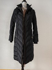 Damen Daunenmantel Chiara Forthi Daunenjacke 36 Schwarz mit Kapuze Wintermantel