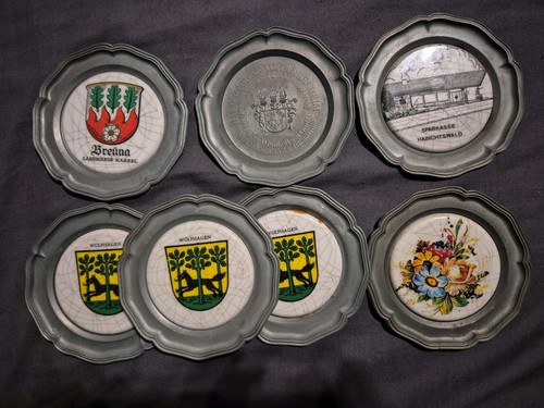 Untersetzer zinn 7 stück - zinn,,