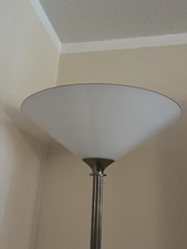 Deckenfluter LED Dimmbar, Leselampe, Stehlampe Glas/Metall