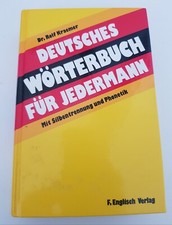 Buch Dr. Rolf Kraemer Deutsches Wörterbuch Für Jedermann Silbentrennung Phonetik