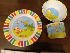 My Toys 3tlg. Set Becher Teller Tasse Speise Brei Schüsseln Melamin Service 