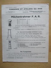 (Z277) Werbeblatt Milchentrahmer F.A.R