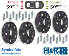 Spurplatten schwarz DRA 50mm/Achse u.a.: Smart Fortwo Coupé 451 Bj. 2007-2025