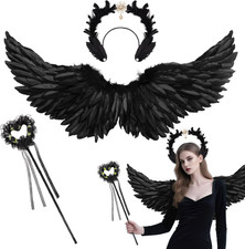 Schwarz Engelsflügel Deluxe