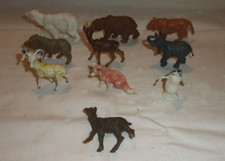 M.19/23 W DDR VEB Plaho?/Marolin? Tiere-Konvolut 10 Stück Kunstoff Spielzeug