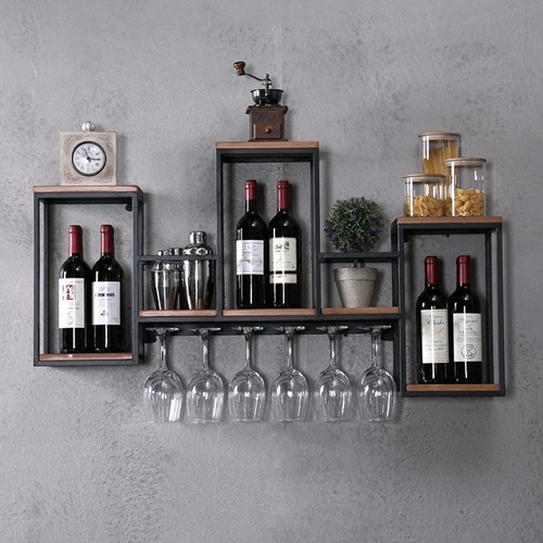 Wand weinregal glashalter - weinregal, w/