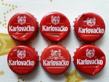 6 Stück Kronkorken / Bottle Caps Karlovacko Bier Pivo Kroatien Hrvatska Croatia