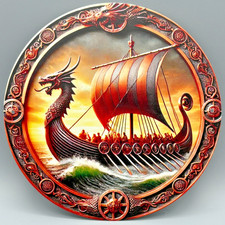 *Metall/Blech-Schild-Wikinger-