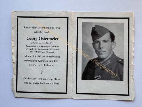 Orig sterbebild deathcard - orig.,