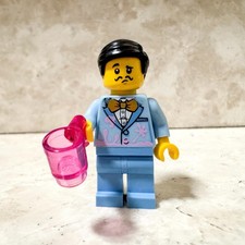 LEGO Town City Eleganter Mann Party Cocktail Drink Jacke Schmetterling Minifiguren