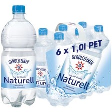 Gerolsteiner Naturell Mineralwasser  6x1.00l Flasche  EINWEG-Pfand