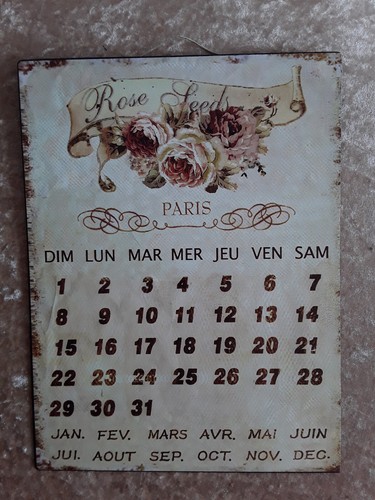 Dauerkalender aus metall - metall,