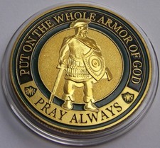 RÖMER / SOLDAT / RÜSTUNG - MEDAILLE - VERGOLDET - SELTEN