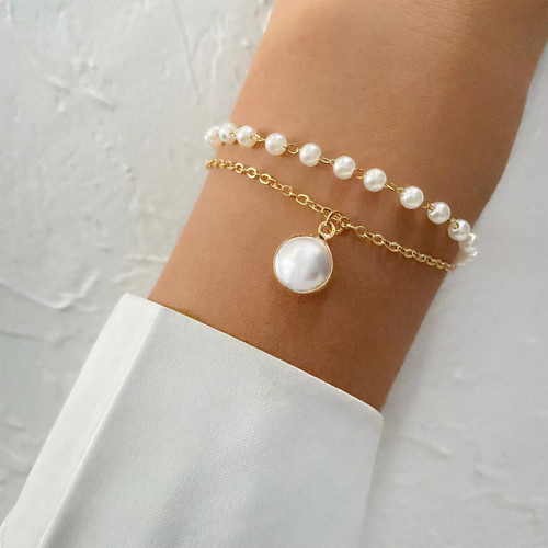 Armband armkette perlen - armband, 2er