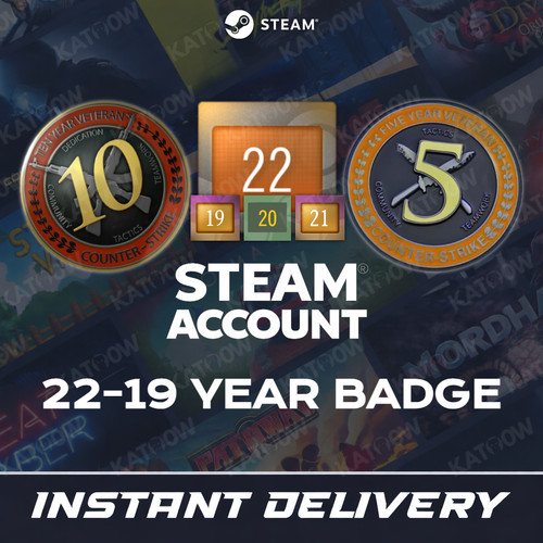 Cs2 steam account 19 - -, year