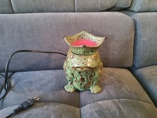 Partylite elektr.Duftlampe Frosch gebraucht Voll funktionsfähig mit Meltresten