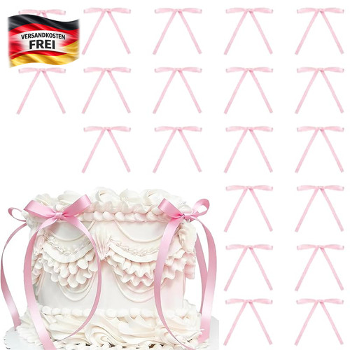 Rosa tortenschleifen set - tortenschleifen,