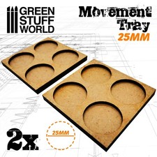 MDF Regimentsbases 2x 25mm
